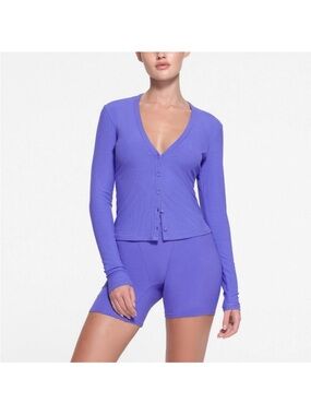SKIMS Soft Lounge Ribbed Button-Front Cardigan NWT XS